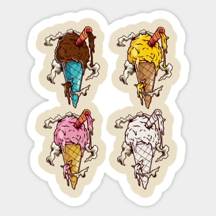 ice cream illustration Sticker
